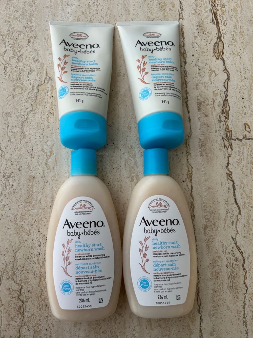 NEW 🆕 Aveeno Baby Healthy Start Newborn Wash & Balm - 4 pieces set